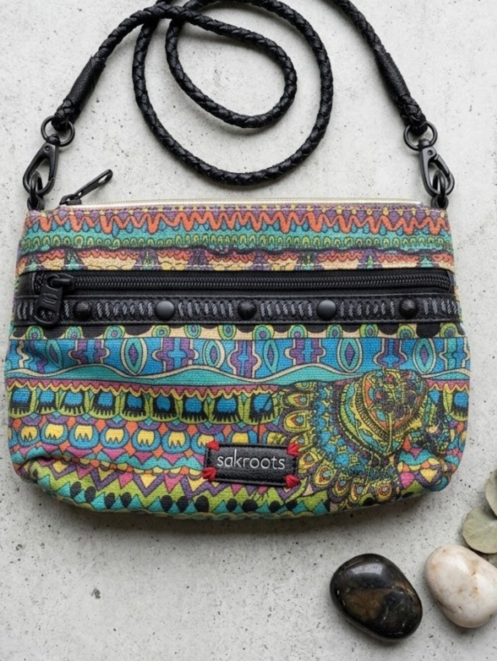 Sakroots Boho Crossbody Bag Canvas Tribal Ethnic Festival Indie Eclectic